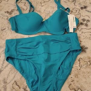 NWT Aqua two piece swim suit